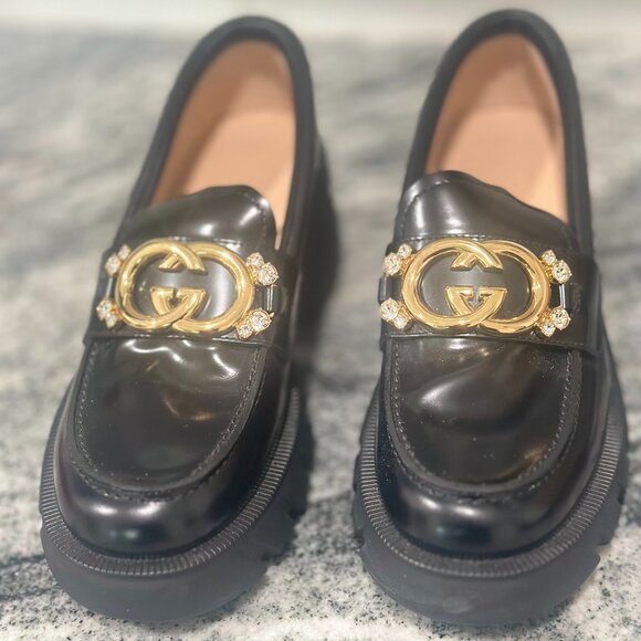 Gucci Shoes - Brand New-Authentic-Gucci Interlocking G Loafer Size 39